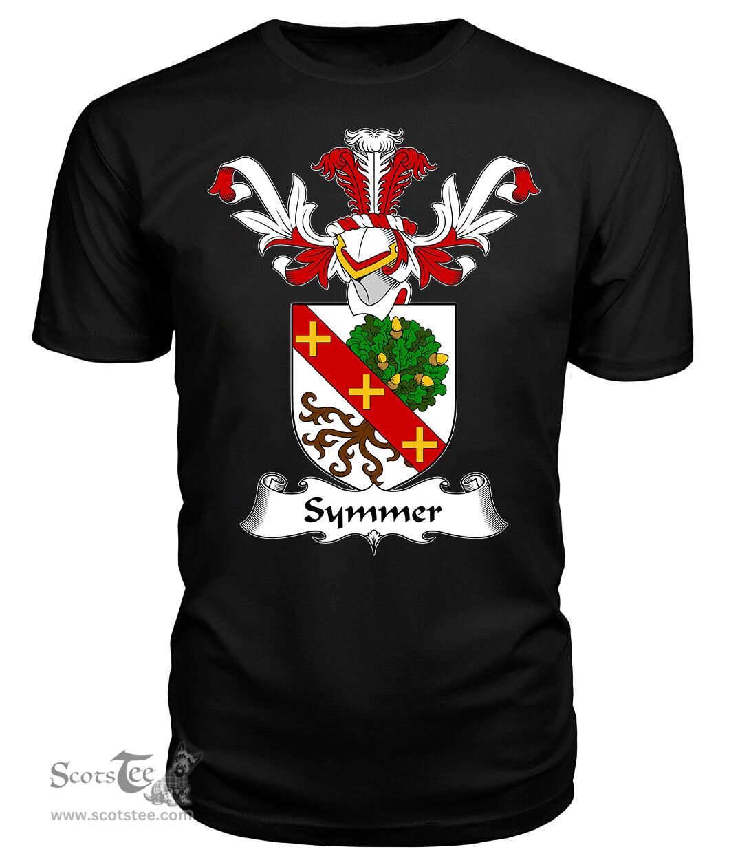 ScotsTee Shop Scottish Symmer Coat Of Arms Family Crest Scottish Gentry T Shirt