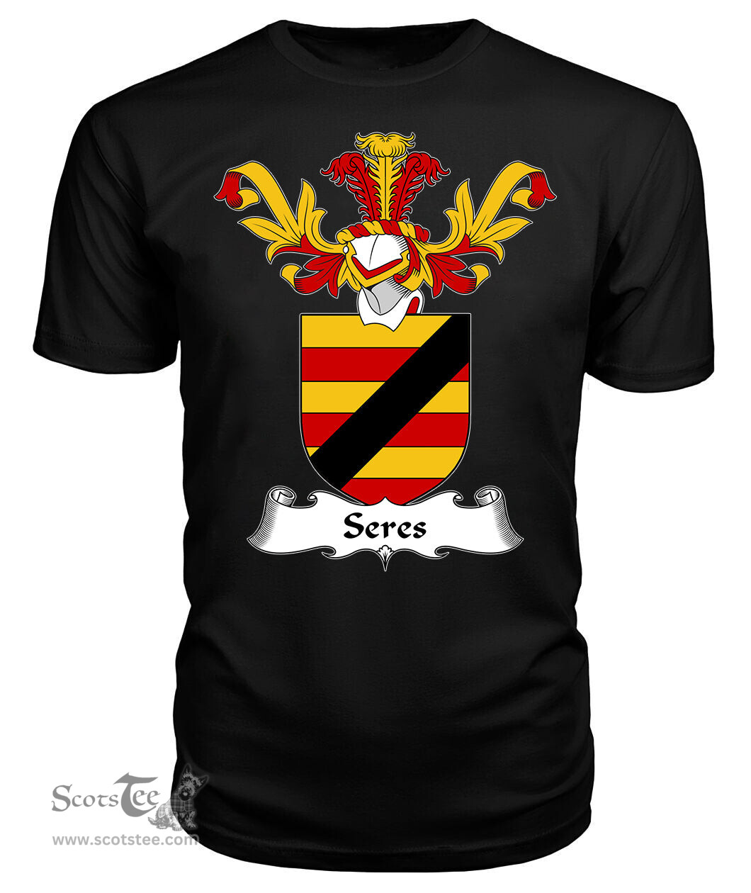ScotsTee Shop Scottish Seres Coat Of Arms Family Crest Scottish Gentry T Shirt