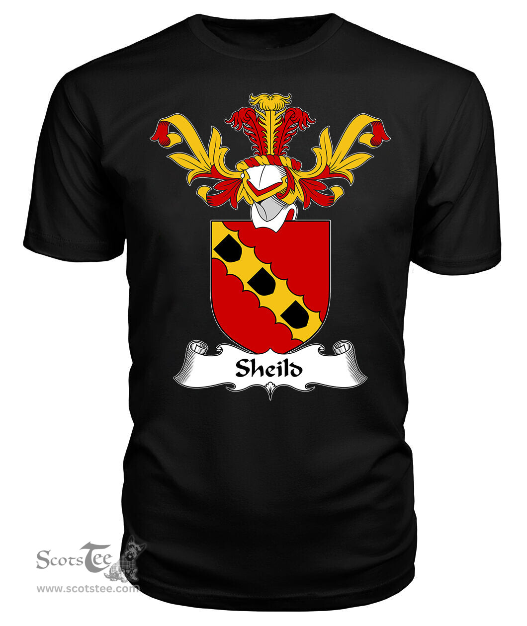 ScotsTee Shop Scottish Sheild Coat Of Arms Family Crest Scottish Gentry T Shirt