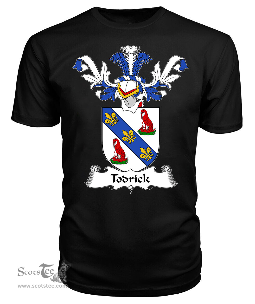 ScotsTee Shop Scottish Todrick Coat Of Arms Family Crest Scottish Gentry T Shirt