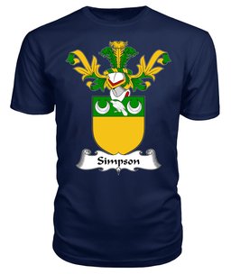 ScotsTee Shop Scottish Simpson Coat Of Arms Family Crest Scottish Gentry T Shirt