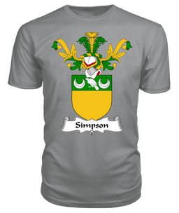 ScotsTee Shop Scottish Simpson Coat Of Arms Family Crest Scottish Gentry T Shirt