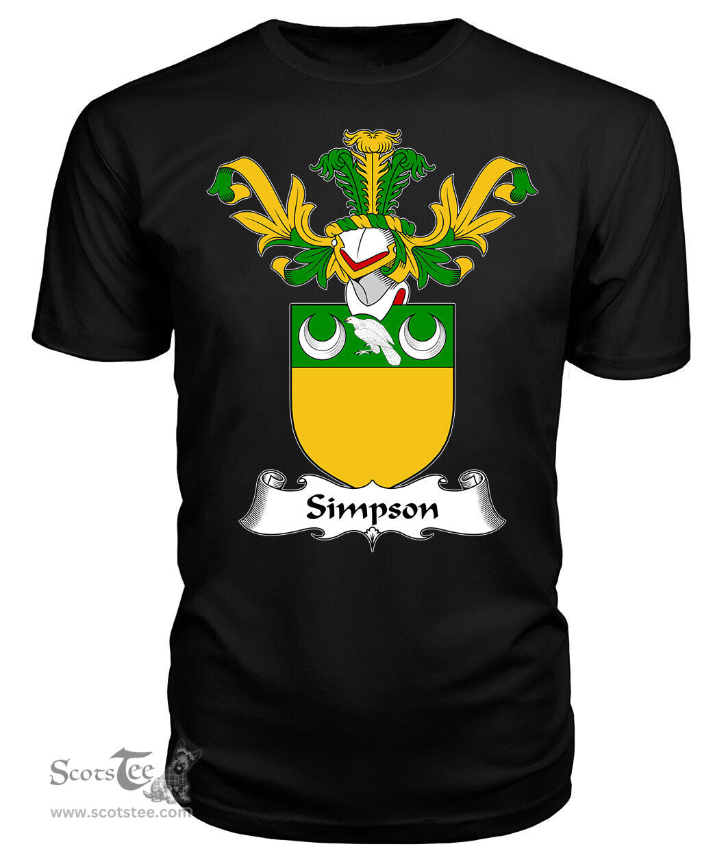 ScotsTee Shop Scottish Simpson Coat Of Arms Family Crest Scottish Gentry T Shirt