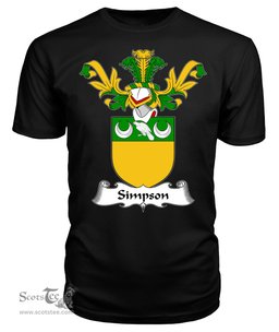 ScotsTee Shop Scottish Simpson Coat Of Arms Family Crest Scottish Gentry T Shirt