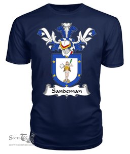 ScotsTee Shop Scottish Sandeman Coat Of Arms Family Crest Scottish Gentry T Shirt