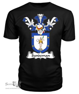 ScotsTee Shop Scottish Sandeman Coat Of Arms Family Crest Scottish Gentry T Shirt