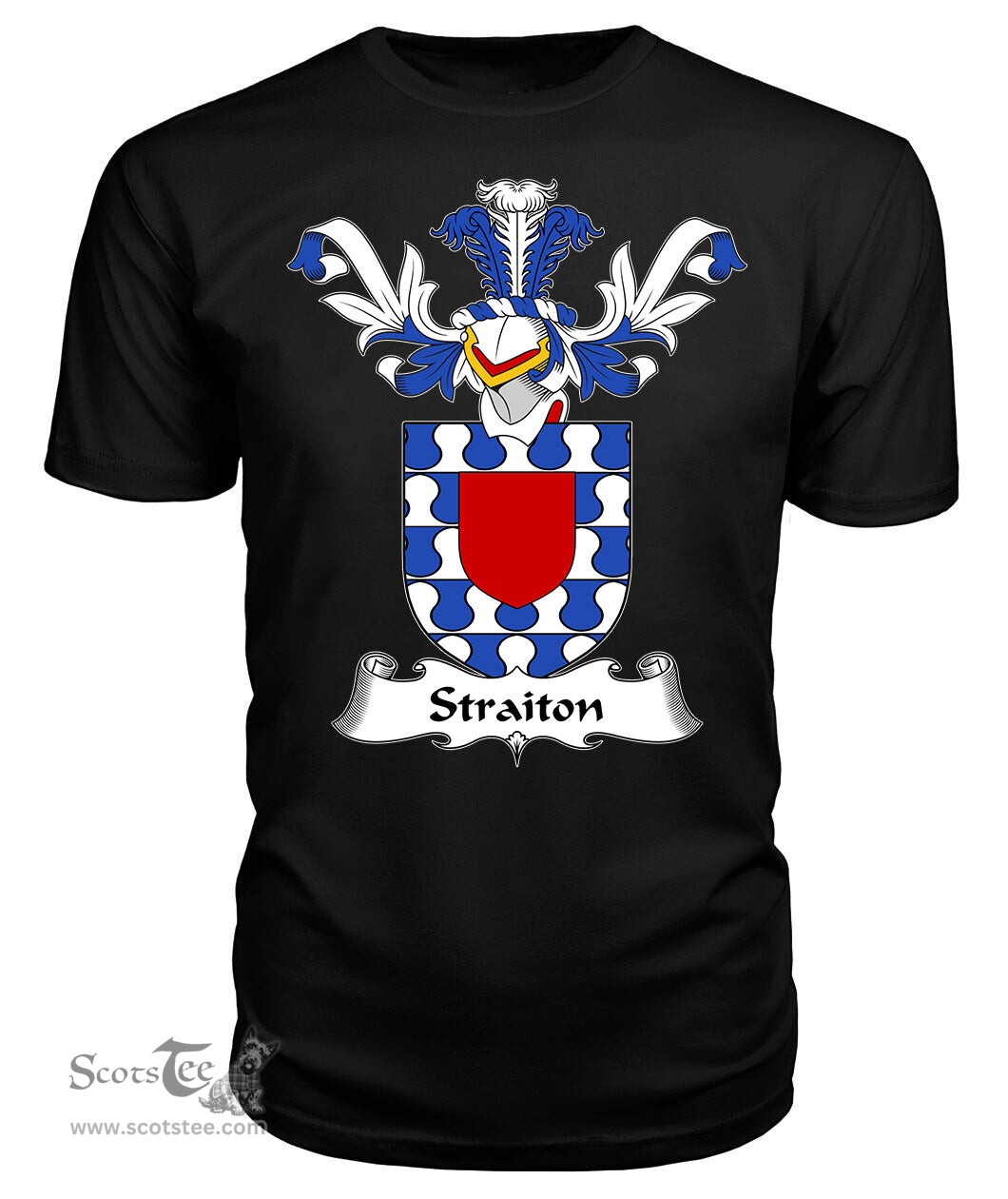 ScotsTee Shop Scottish Straiton Coat Of Arms Family Crest Scottish Gentry T Shirt