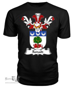 ScotsTee Shop Scottish Ronald Coat Of Arms Family Crest Scottish Gentry T Shirt