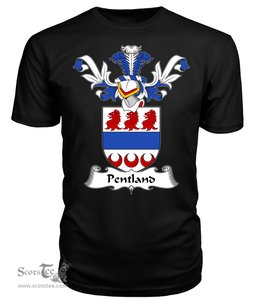 ScotsTee Shop Scottish Pentland Coat Of Arms Family Crest Scottish Gentry T Shirt