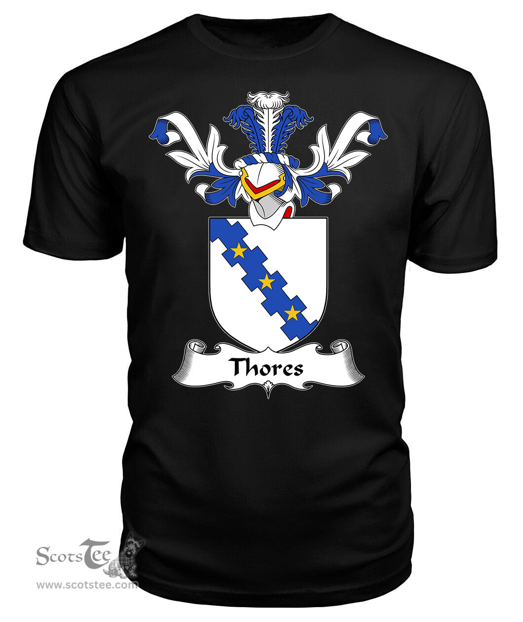 ScotsTee Shop Scottish Thores Coat Of Arms Family Crest Scottish Gentry T Shirt