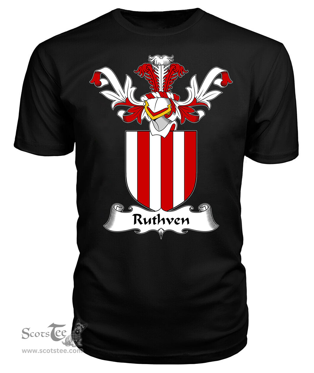 ScotsTee Shop Scottish Ruthven Coat Of Arms Family Crest Scottish Gentry T Shirt