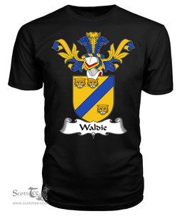 ScotsTee Shop Scottish Waldie Coat Of Arms Family Crest Scottish Gentry T Shirt