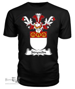 ScotsTee Shop Scottish Stryvelin Coat Of Arms Family Crest Scottish Gentry T Shirt