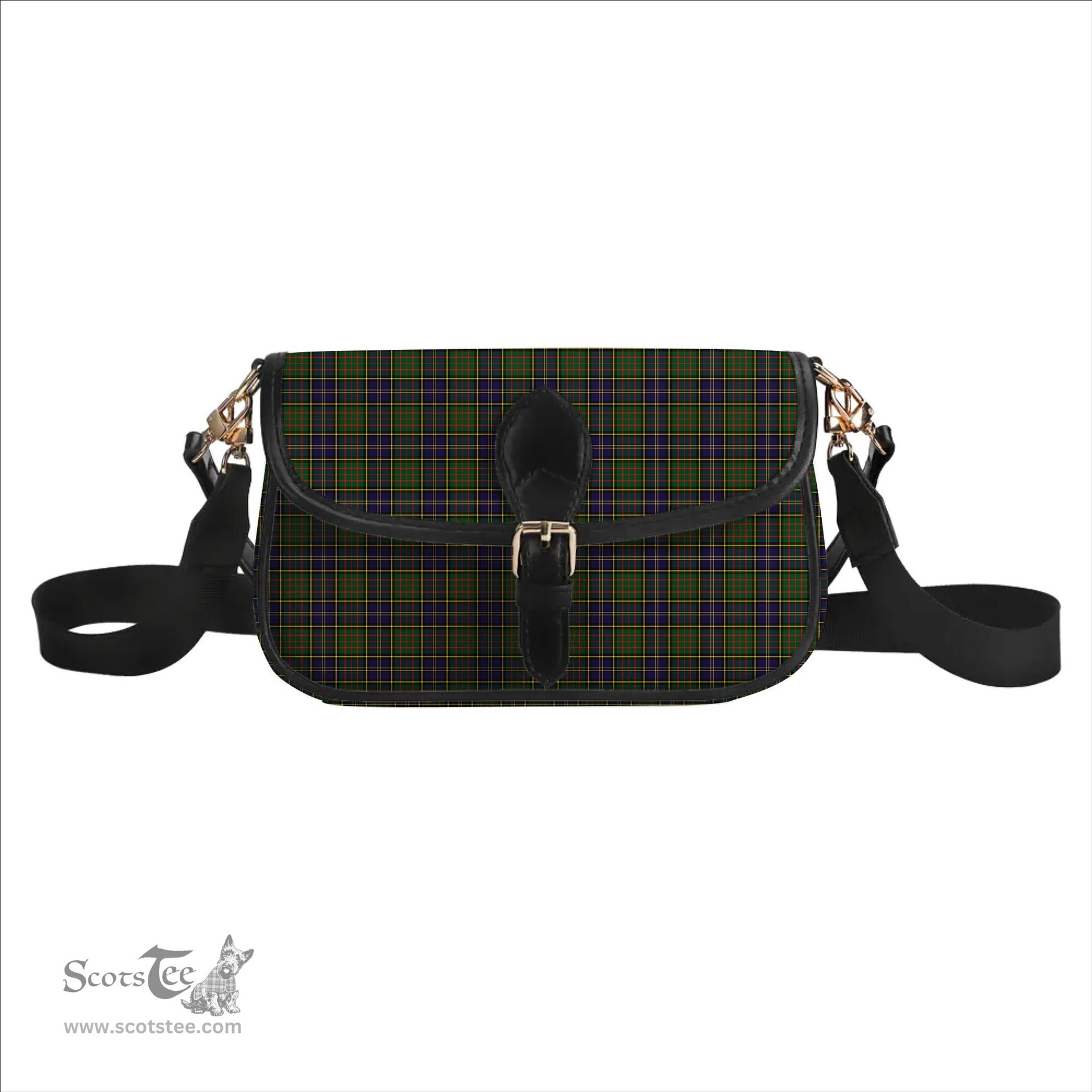ScotsTee Shop Scottish MacMillan Hunting Modern SC Tartan Women's Chain Crossbody Bag Square Bag