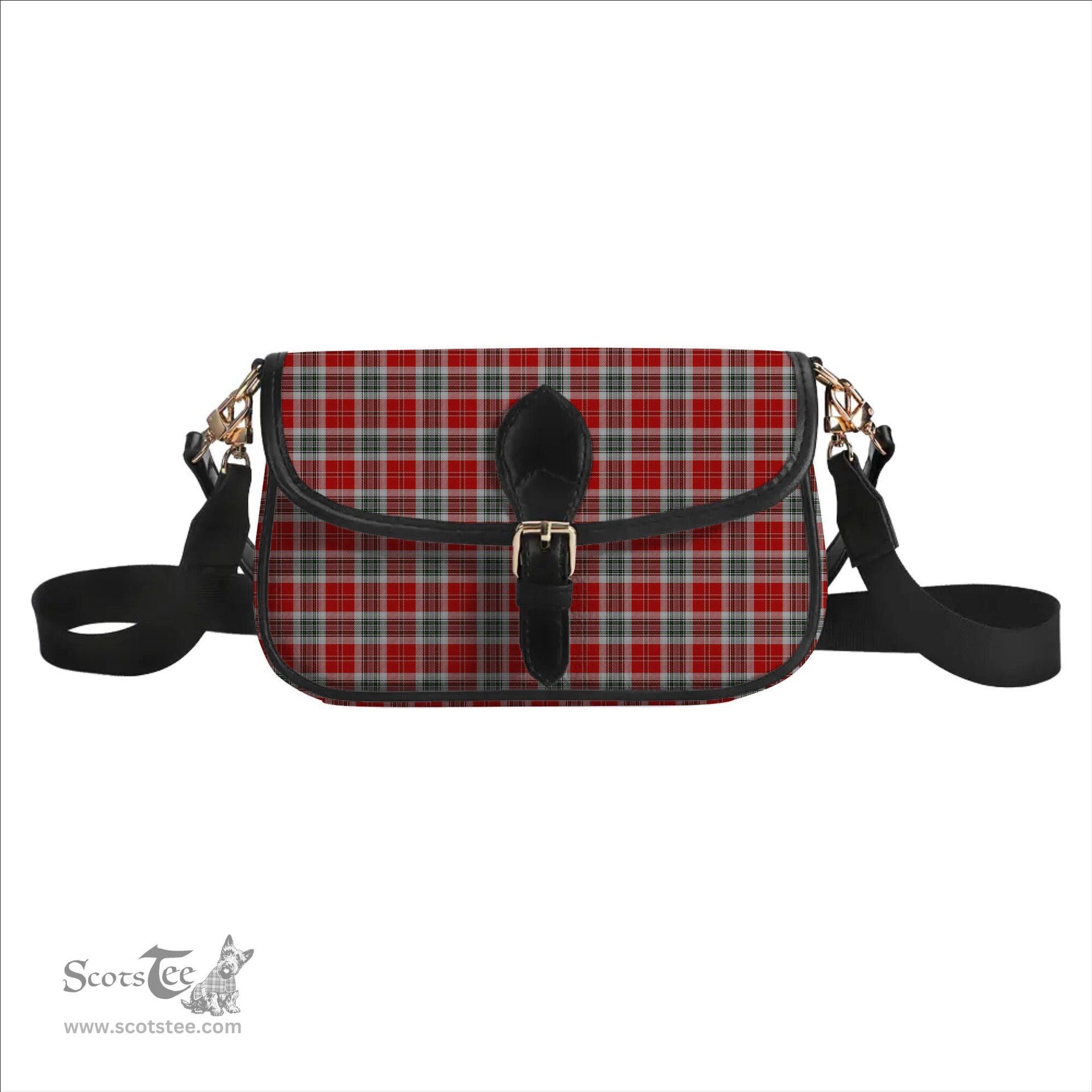 ScotsTee Shop Scottish MacLean of Duart Dress 2 Tartan Women's Chain Crossbody Bag Square Bag