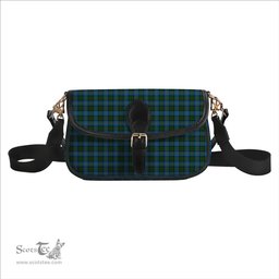 ScotsTee Shop Scottish MacLeod Green Tartan Women's Chain Crossbody Bag Square Bag