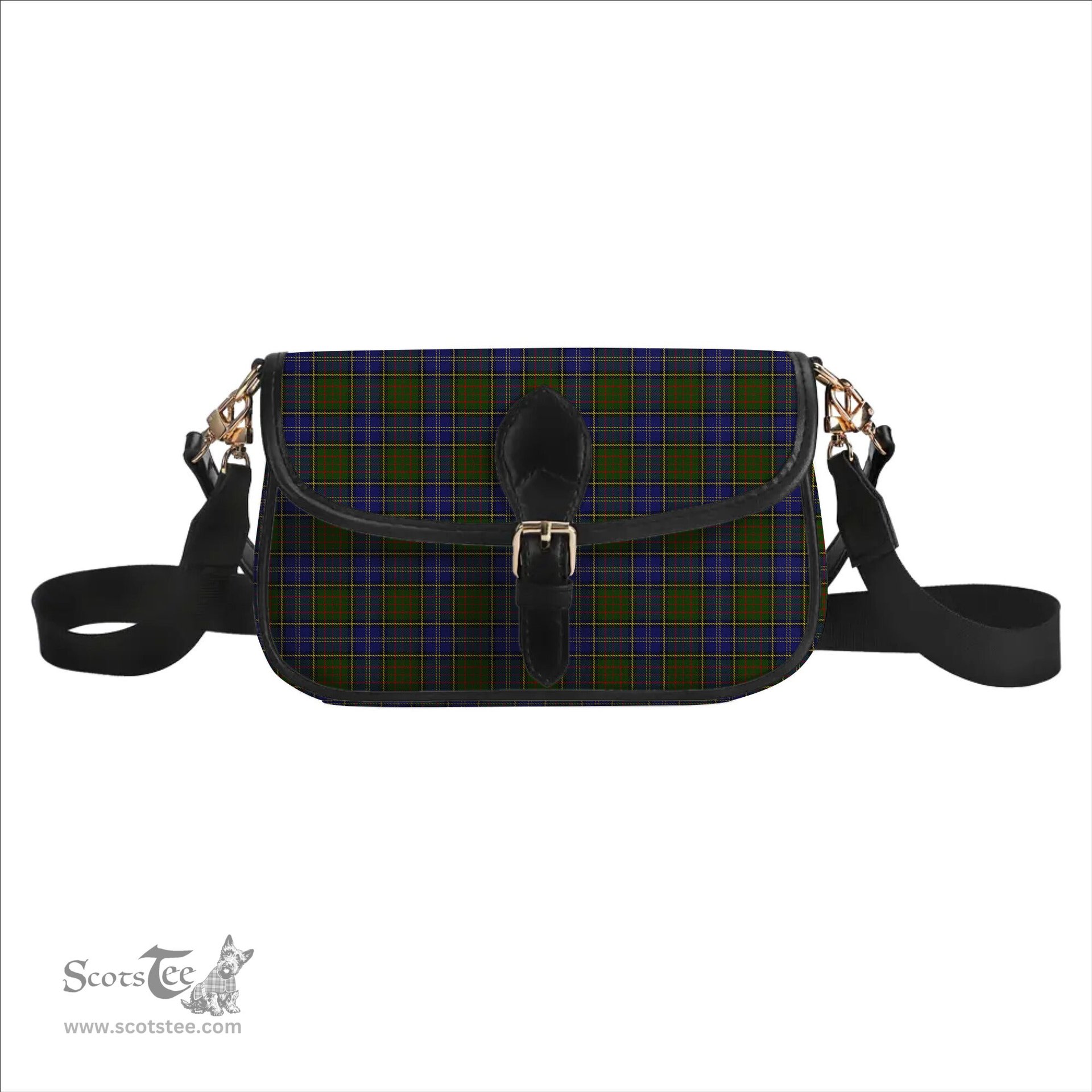 ScotsTee Shop Scottish MacMillan Hunting 2 Tartan Women's Chain Crossbody Bag Square Bag