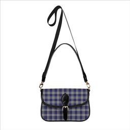 ScotsTee Shop Scottish MacPherson Dress Blue Tartan Women's Chain Crossbody Bag Square Bag