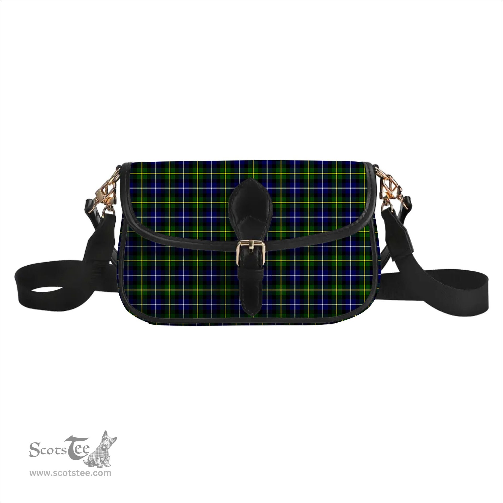 ScotsTee Shop Scottish MacNeill of Barra Modern Tartan Women's Chain Crossbody Bag Square Bag