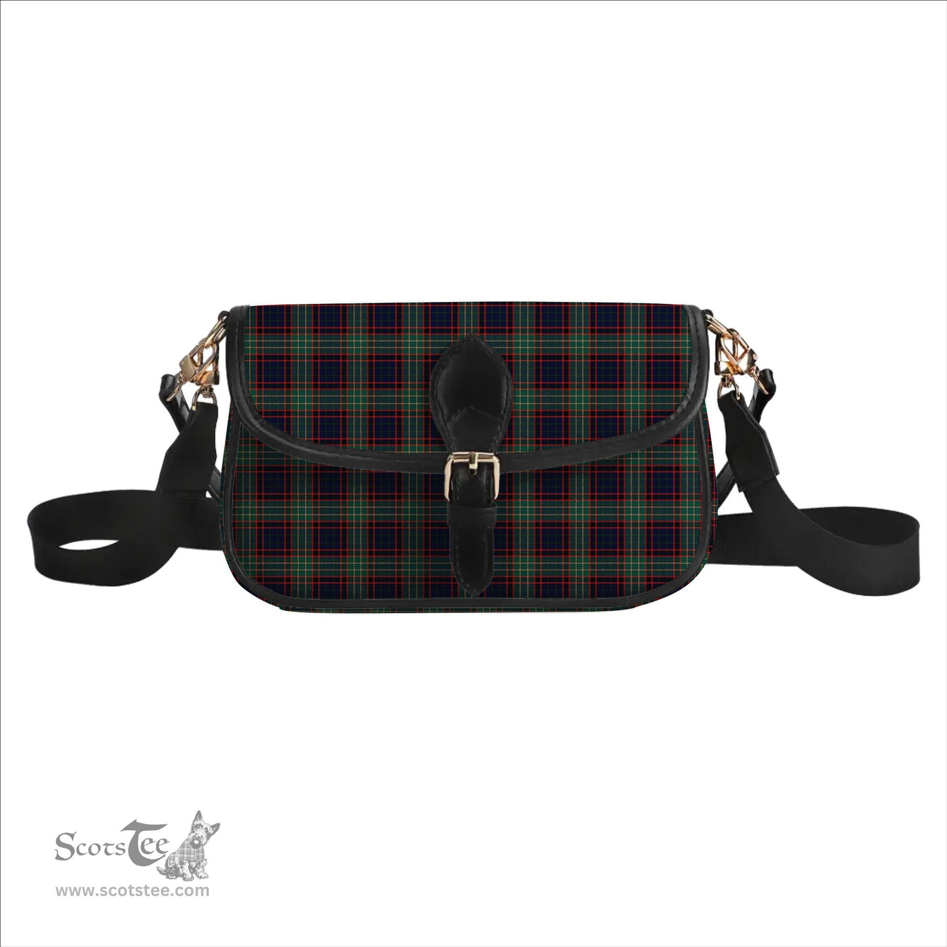 ScotsTee Shop Scottish MacNicol Hunting Modern Tartan Women's Chain Crossbody Bag Square Bag