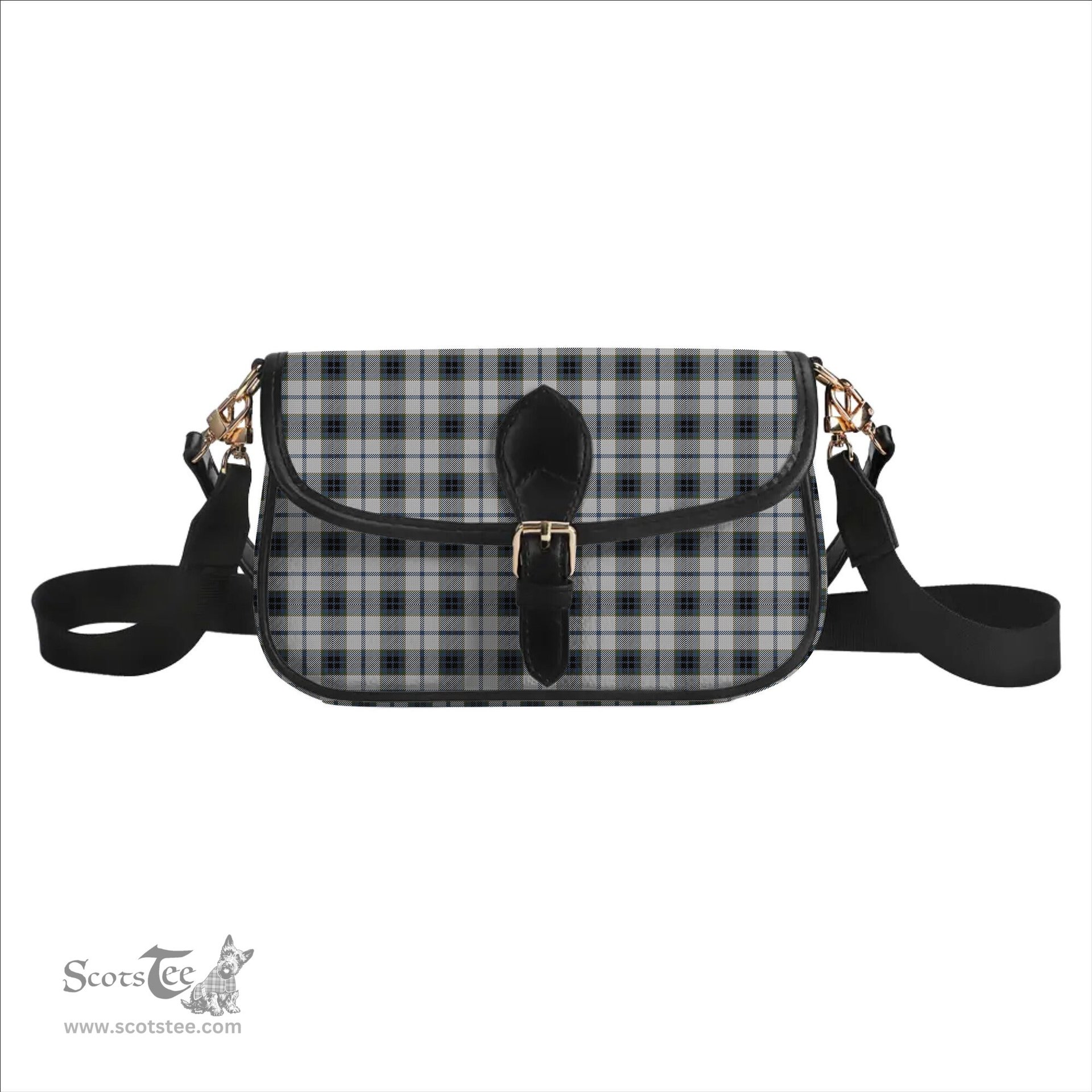 ScotsTee Shop Scottish MacTavish of Dunardry Dress Tartan Women's Chain Crossbody Bag Square Bag