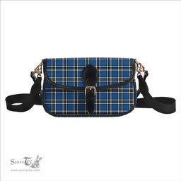 ScotsTee Shop Scottish MacThomas Blue Modern Tartan Women's Chain Crossbody Bag Square Bag