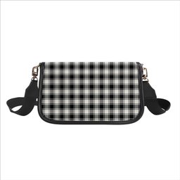 ScotsTee Shop Scottish MacPhee B&W Ancient Tartan Women's Chain Crossbody Bag Square Bag