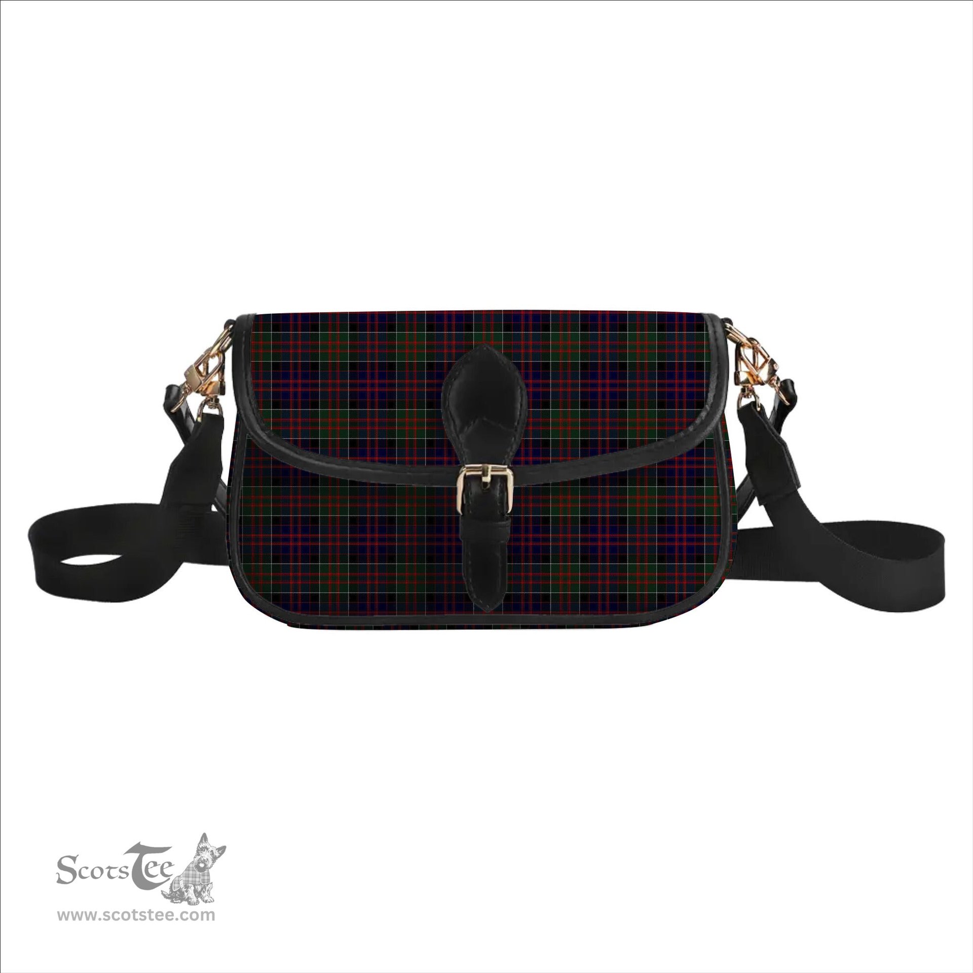 ScotsTee Shop Scottish McDonald of Clan Ranald Tartan Women's Chain Crossbody Bag Square Bag
