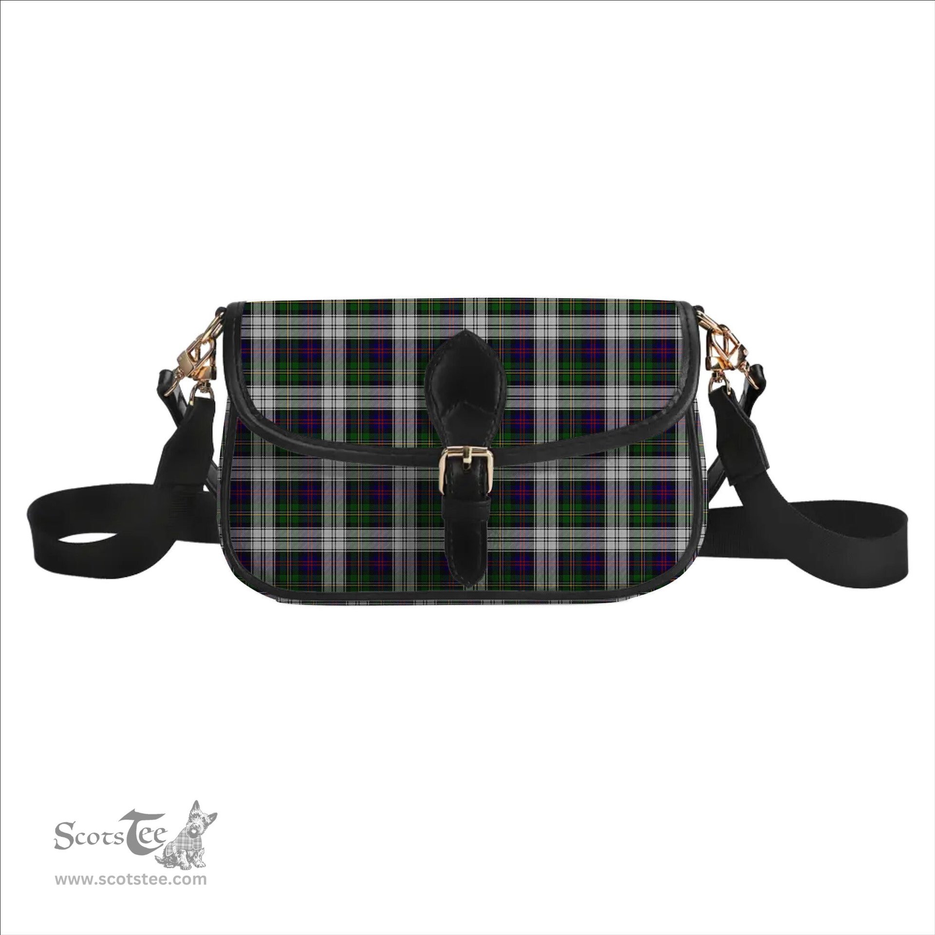 ScotsTee Shop Scottish McCallum Dress Tartan Women's Chain Crossbody Bag Square Bag