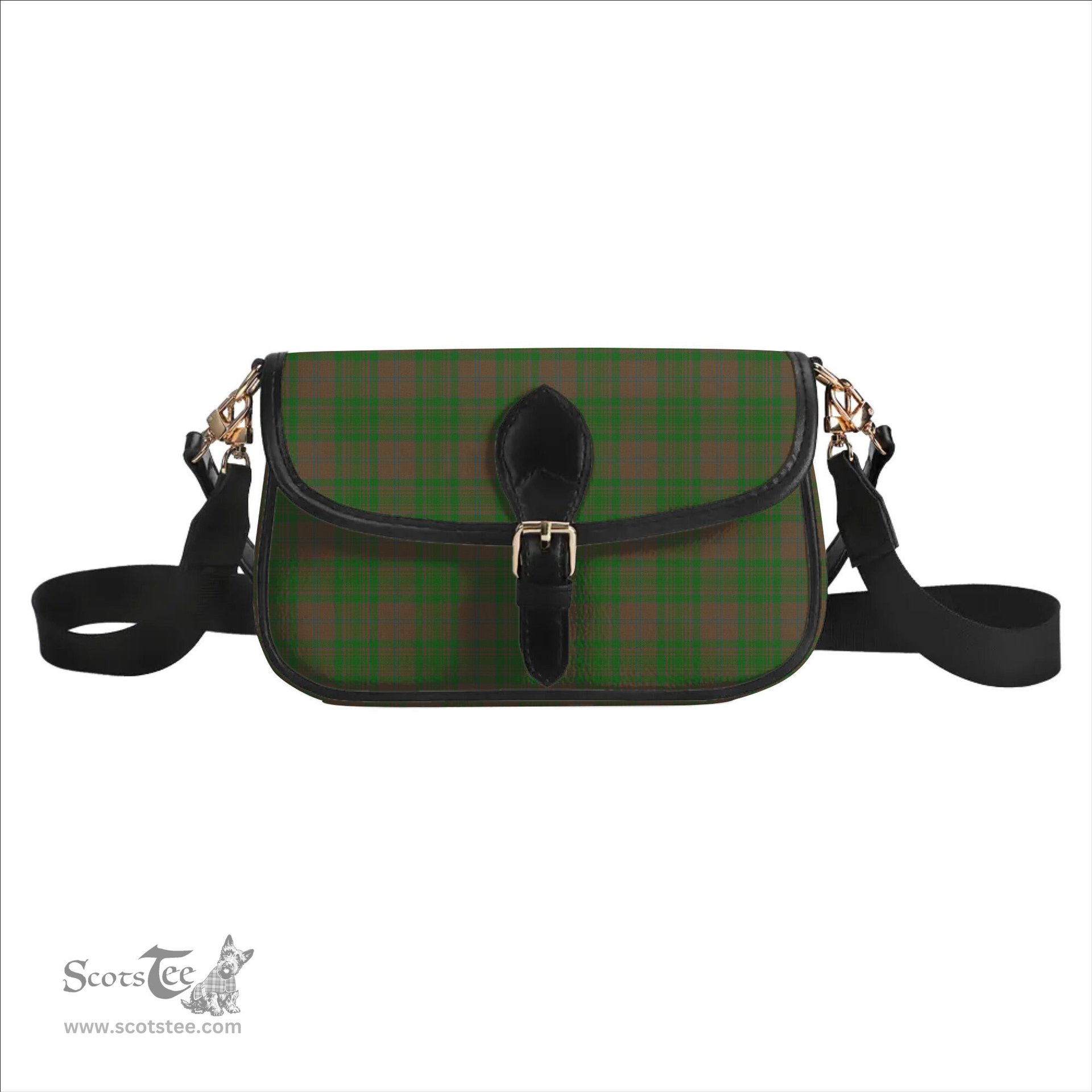 ScotsTee Shop Scottish McAlister of Glenbarr Hunting Ancient Tartan Women's Chain Crossbody Bag Square Bag