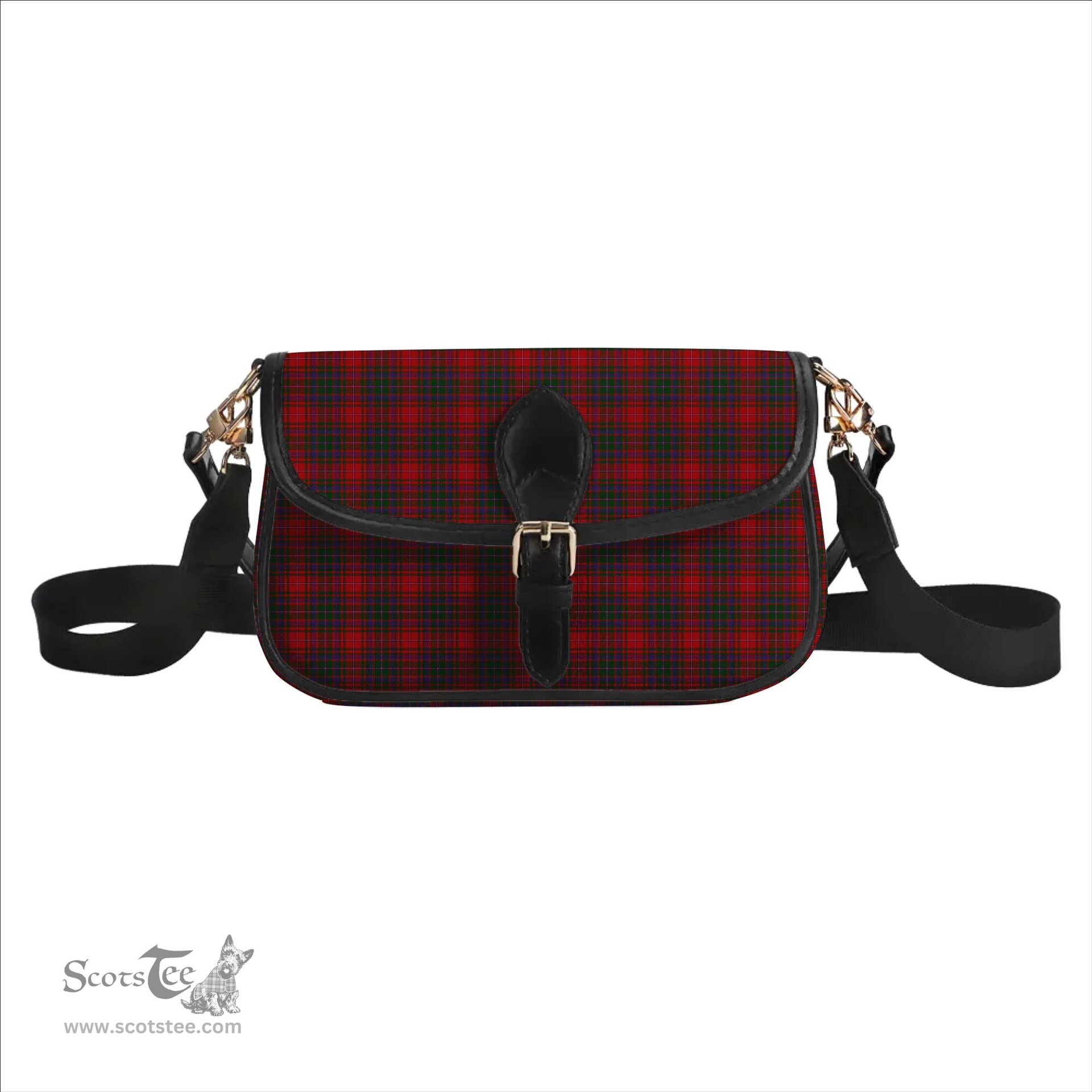 ScotsTee Shop Scottish McDougall Tartan Women's Chain Crossbody Bag Square Bag