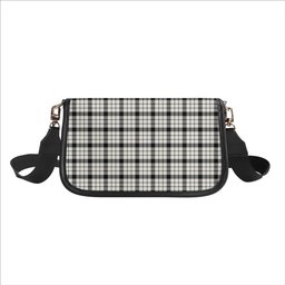 ScotsTee Shop Scottish McFarland Black White Ancient Tartan Women's Chain Crossbody Bag Square Bag