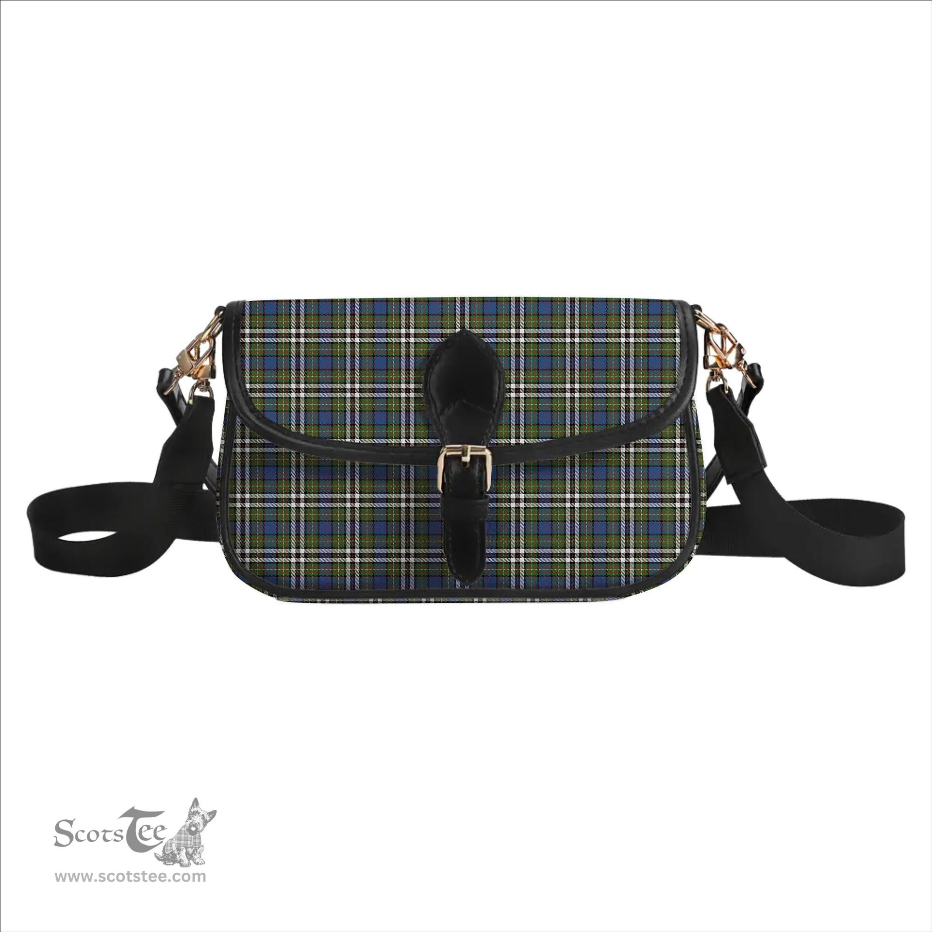 ScotsTee Shop Scottish McDonell of Glengarry Dress Ancient Tartan Women's Chain Crossbody Bag Square Bag