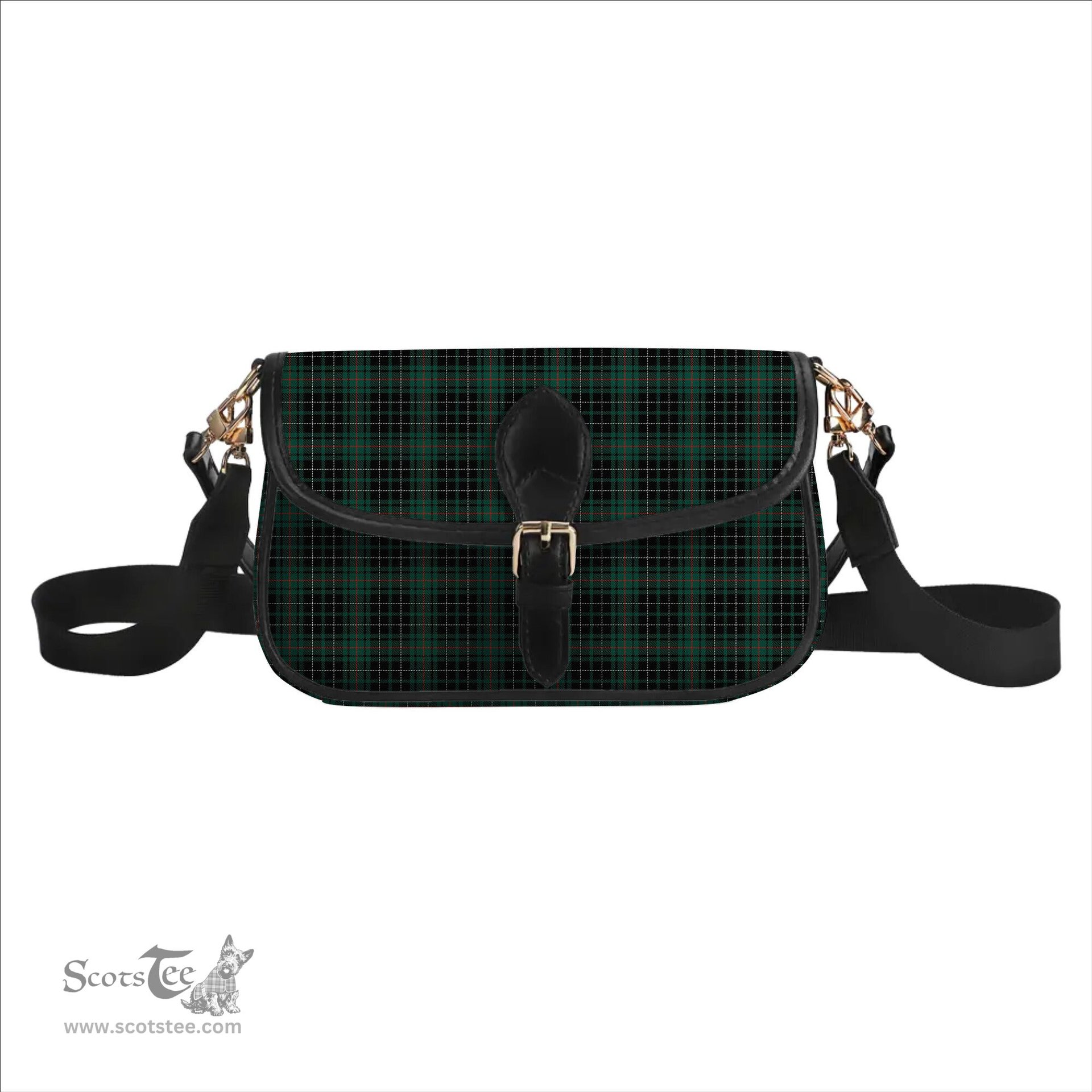 ScotsTee Shop Scottish McAuley Hunting Modern Tartan Women's Chain Crossbody Bag Square Bag