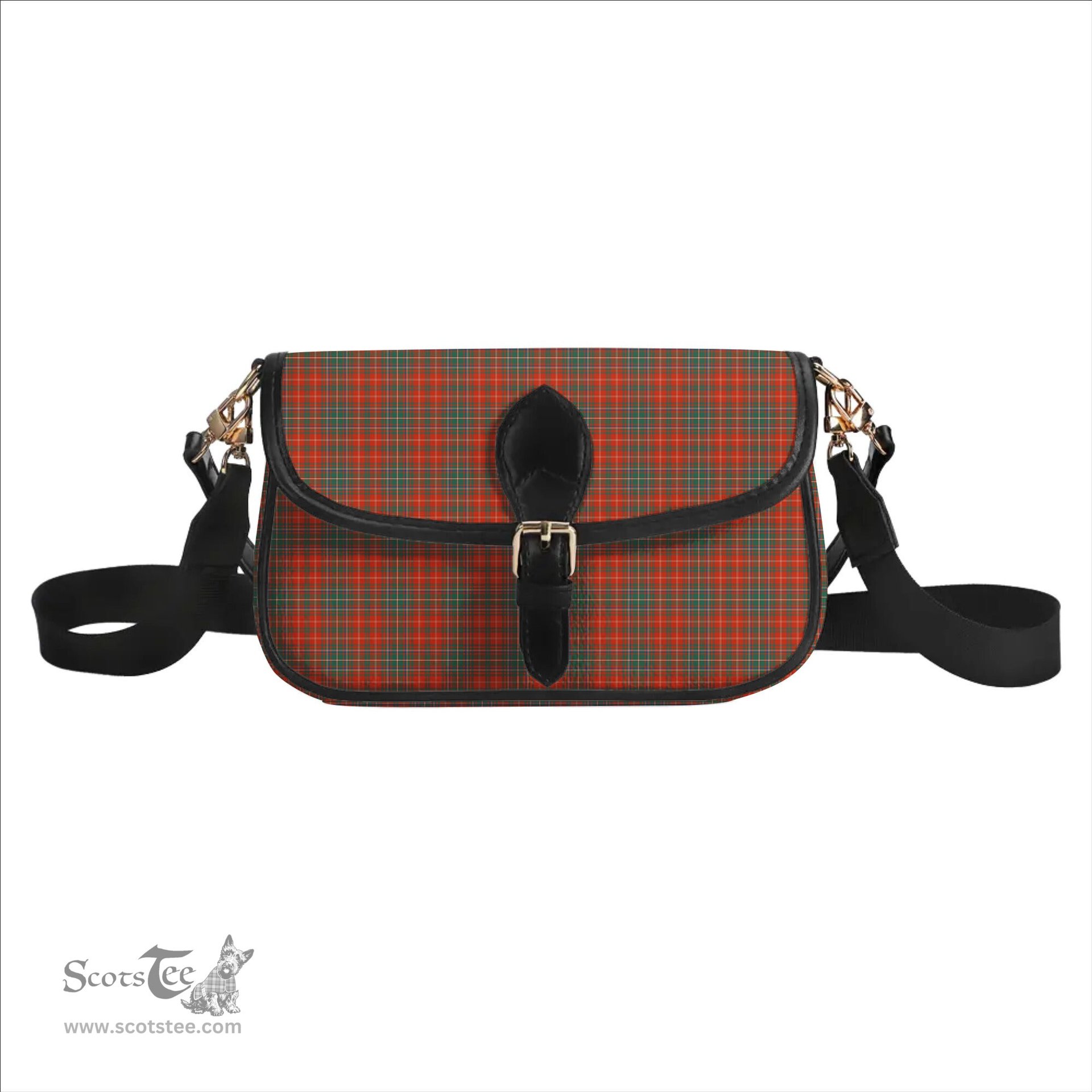 ScotsTee Shop Scottish McDougall Ancient Tartan Women's Chain Crossbody Bag Square Bag