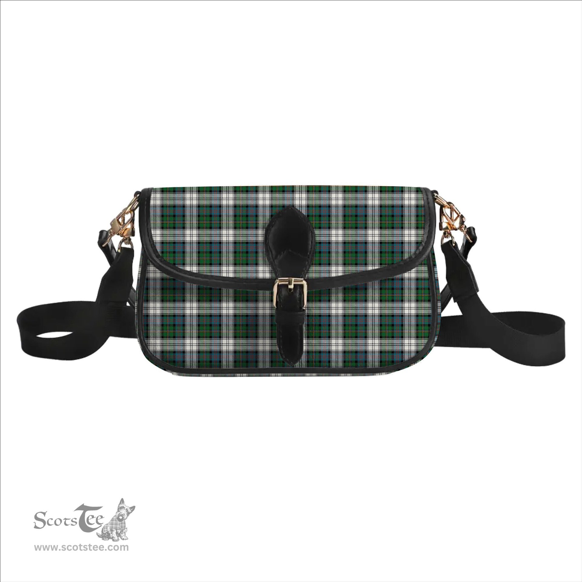 ScotsTee Shop Scottish McCallum Dress Ancient Tartan Women's Chain Crossbody Bag Square Bag