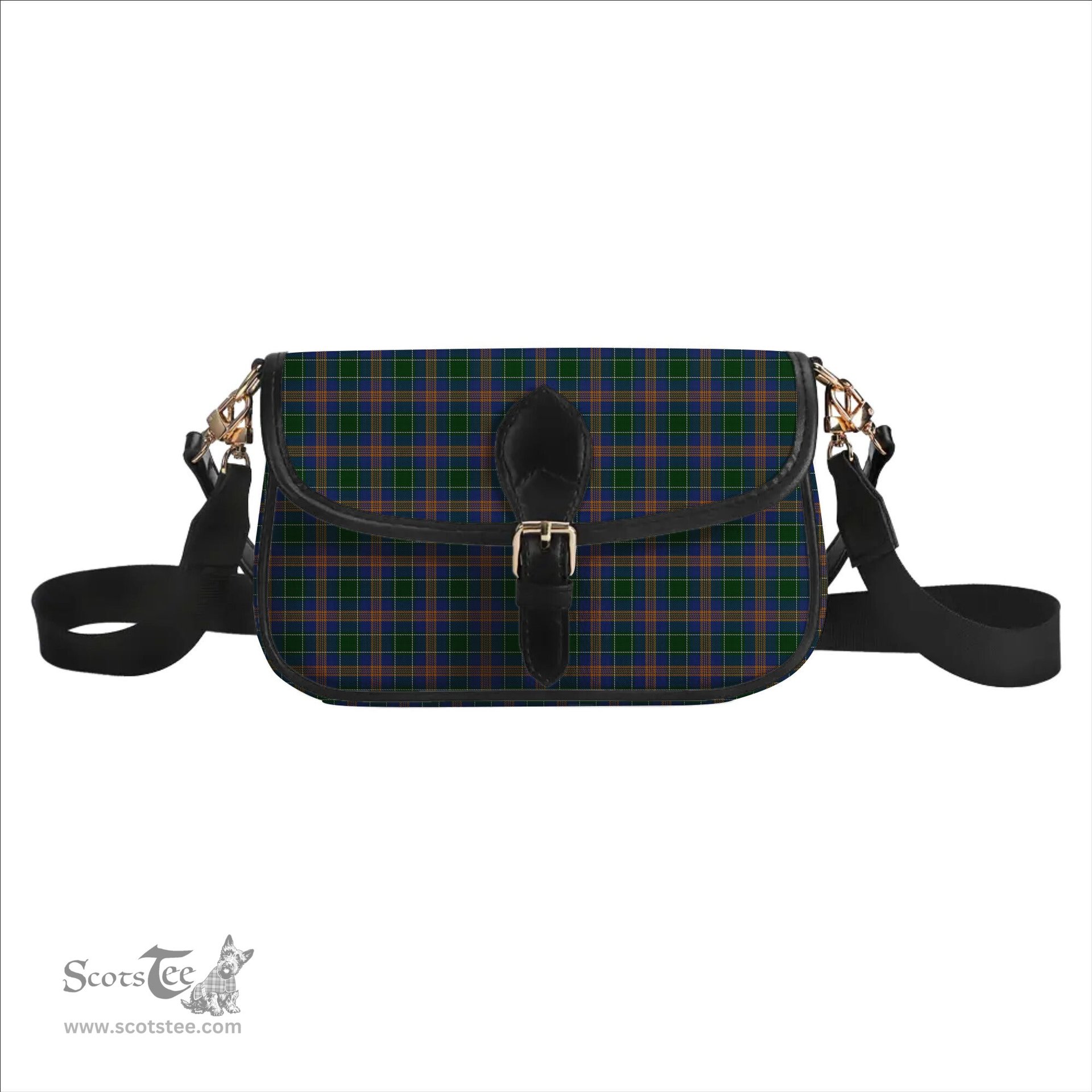 ScotsTee Shop Scottish McAucliffe Tartan Women's Chain Crossbody Bag Square Bag