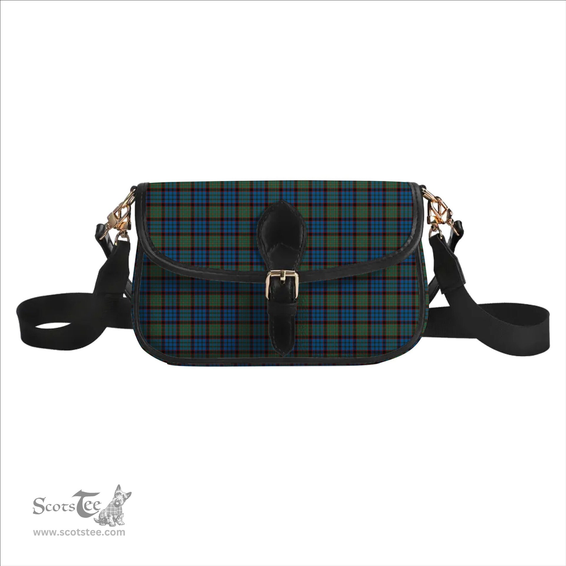 ScotsTee Shop Scottish McNicol Hunting Tartan Women's Chain Crossbody Bag Square Bag