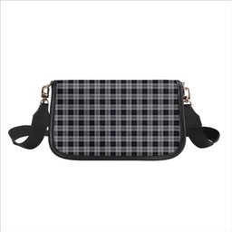 ScotsTee Shop Scottish Menzies Black Dress Tartan Women's Chain Crossbody Bag Square Bag