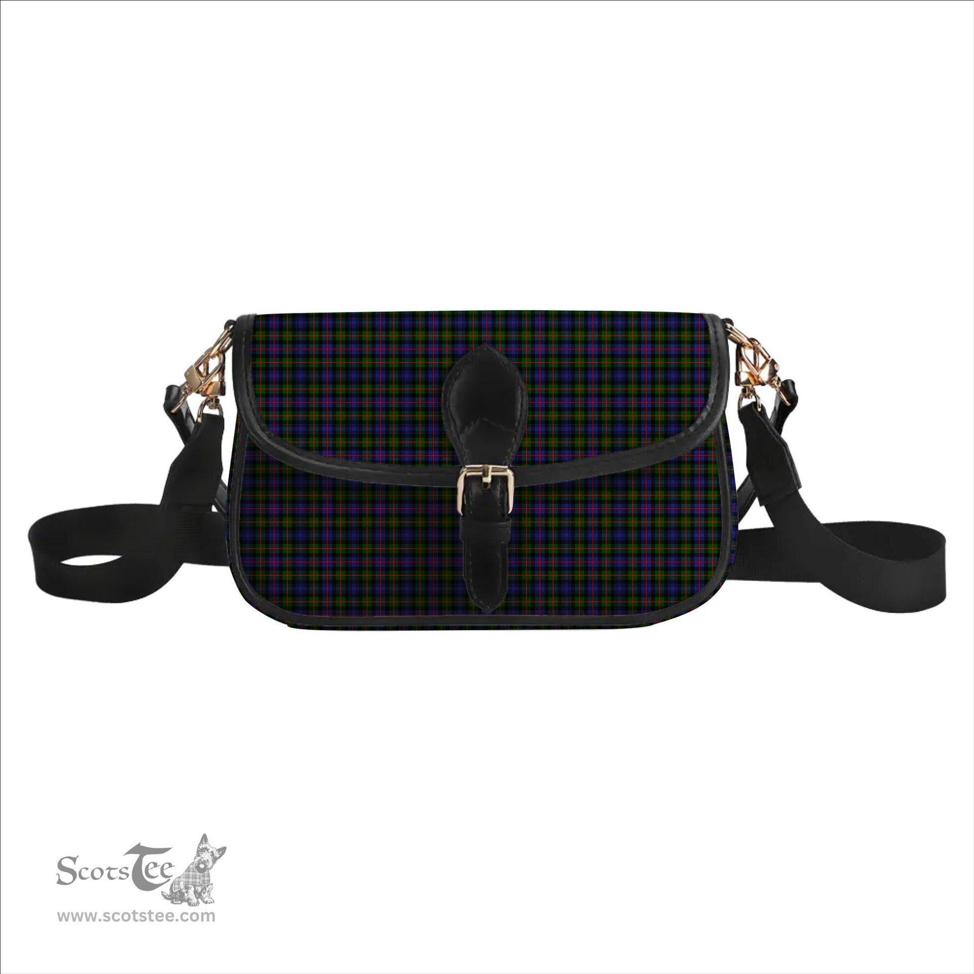 ScotsTee Shop Scottish Murray of Atholl Modern Tartan Women's Chain Crossbody Bag Square Bag