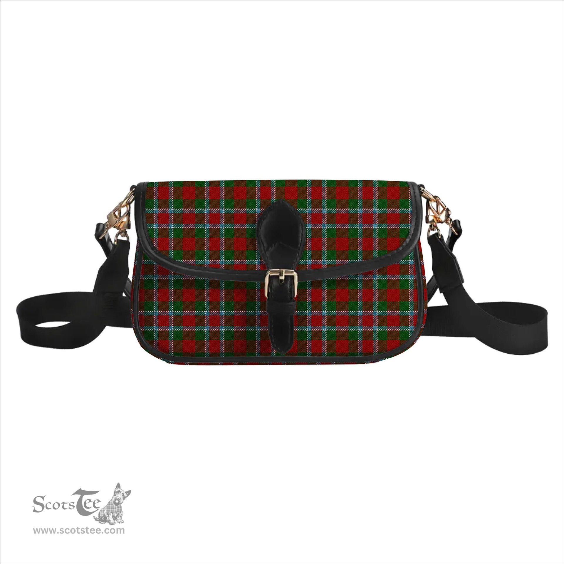ScotsTee Shop Scottish Menzies 2 Tartan Women's Chain Crossbody Bag Square Bag