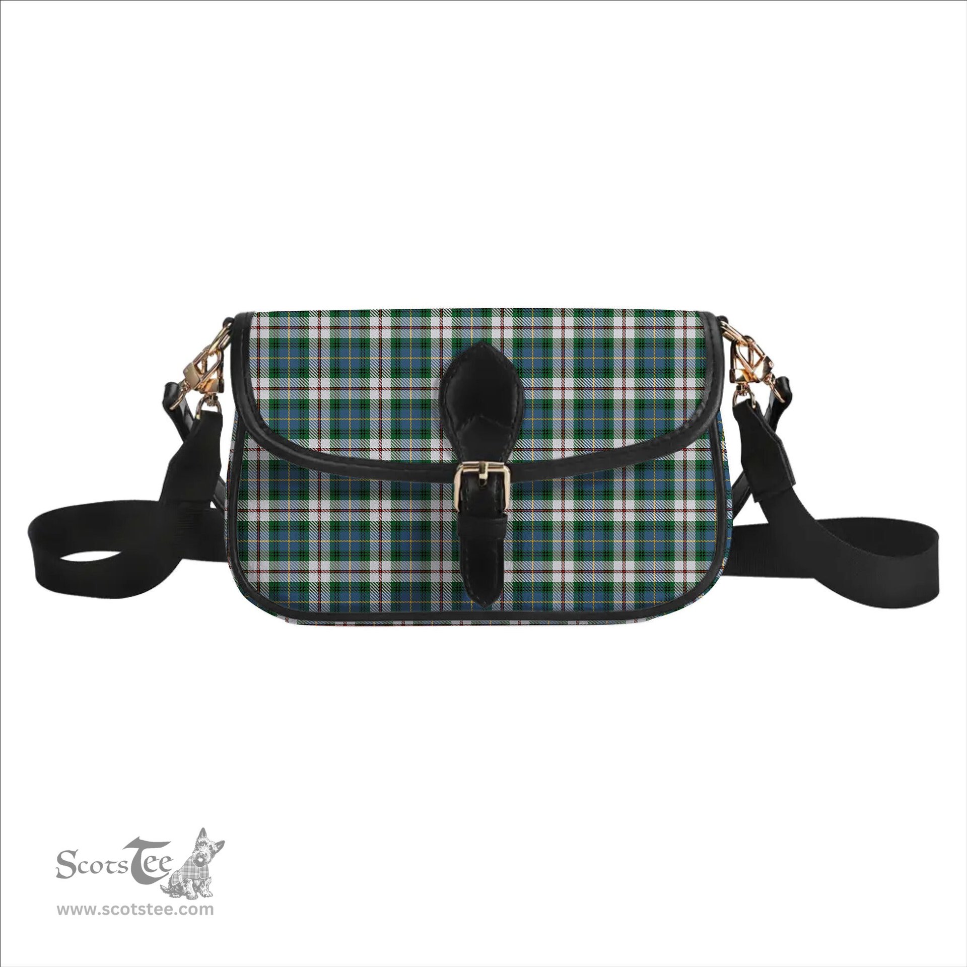 ScotsTee Shop Scottish McLeod Of Californian Ancient Tartan Women's Chain Crossbody Bag Square Bag