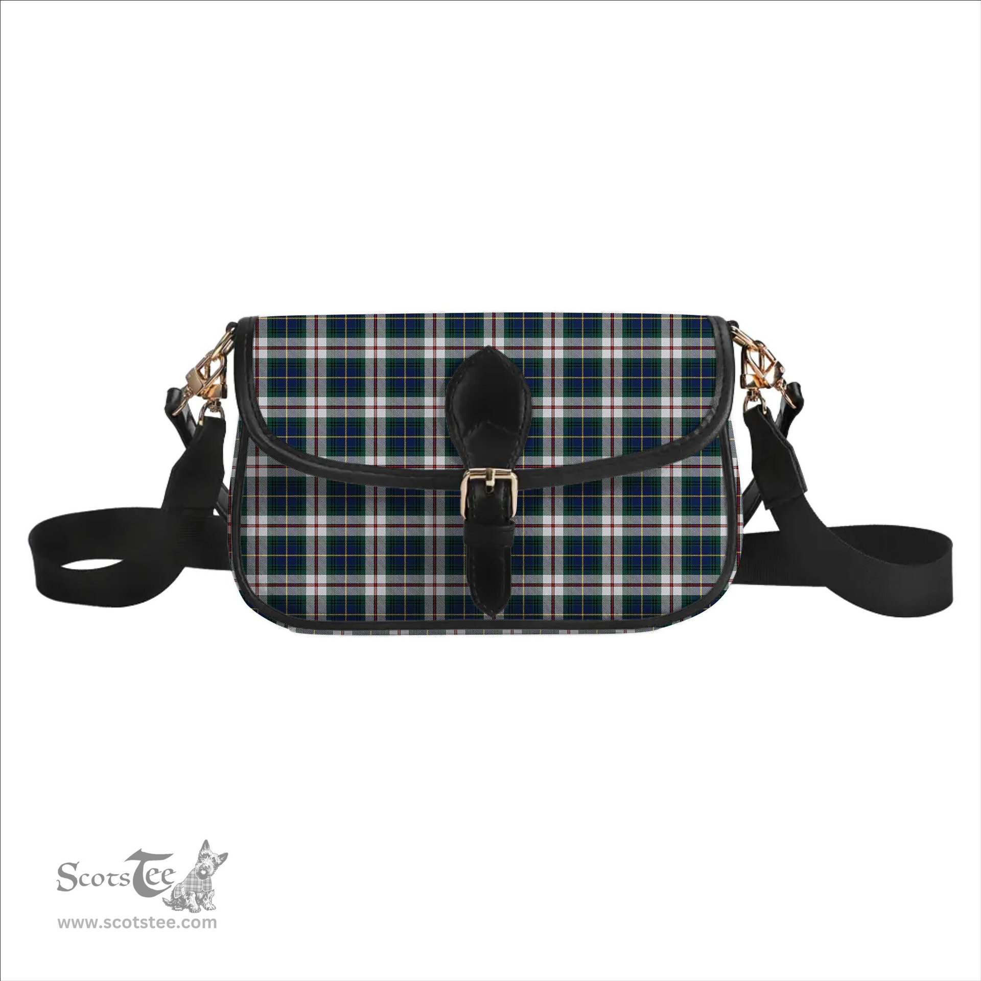 ScotsTee Shop Scottish McLeod Of Californian Modern Tartan Women's Chain Crossbody Bag Square Bag