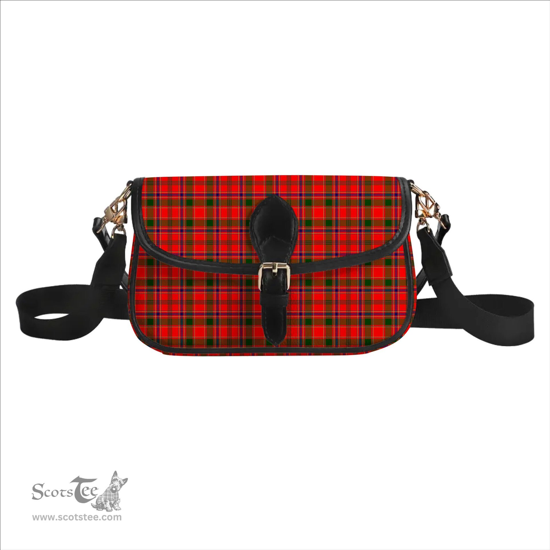 ScotsTee Shop Scottish Monroe Modern Tartan Women's Chain Crossbody Bag Square Bag