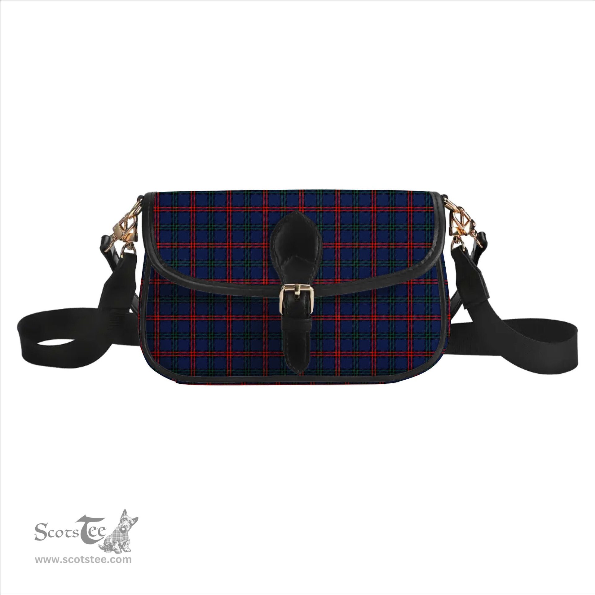 ScotsTee Shop Scottish Montgomery of Ayrshire Modern Tartan Women's Chain Crossbody Bag Square Bag