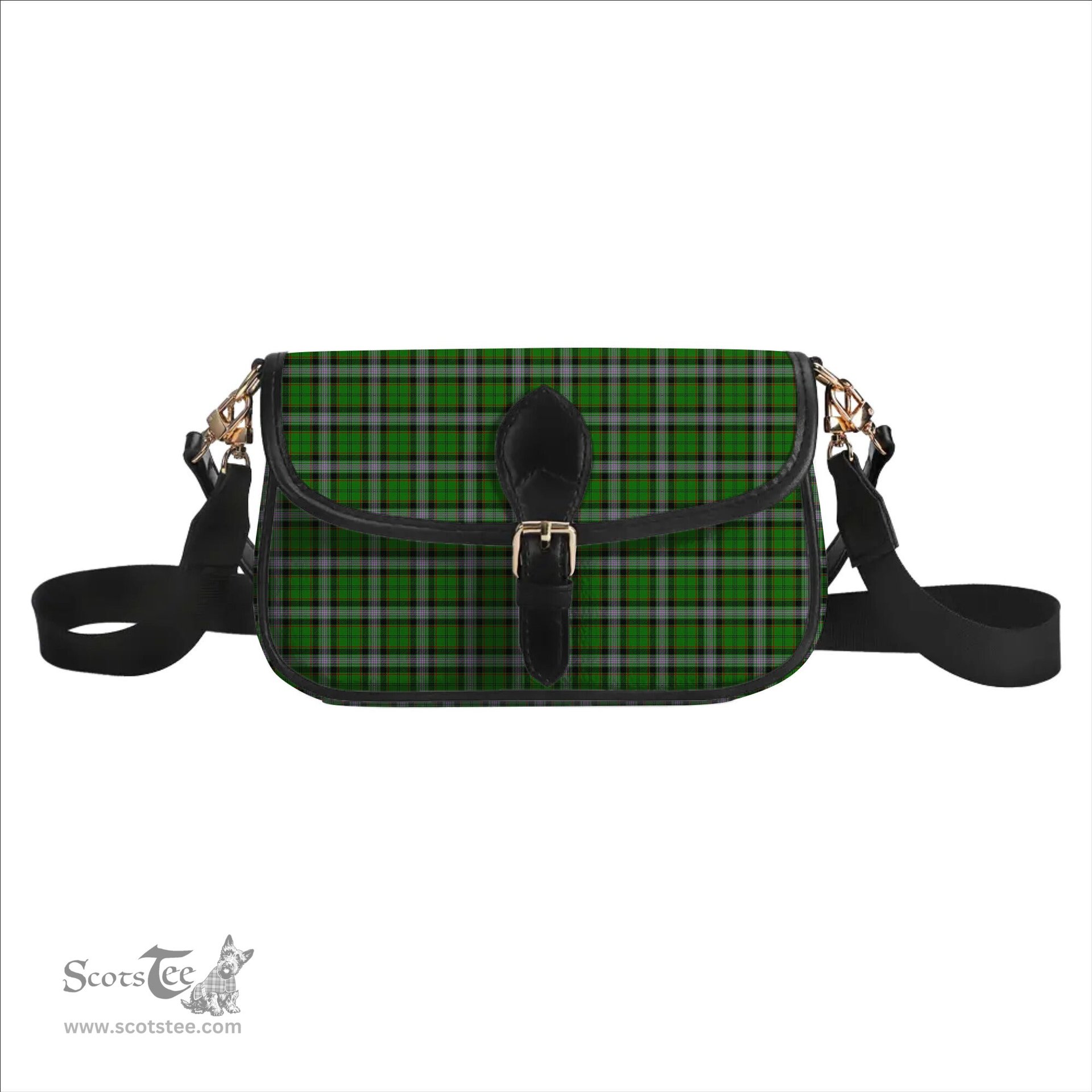 ScotsTee Shop Scottish Moss Tartan Women's Chain Crossbody Bag Square Bag