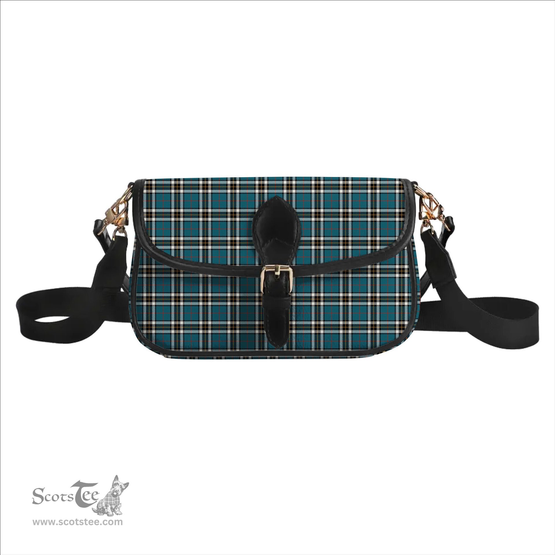 ScotsTee Shop Scottish McThomas Blue Ancient Tartan Women's Chain Crossbody Bag Square Bag