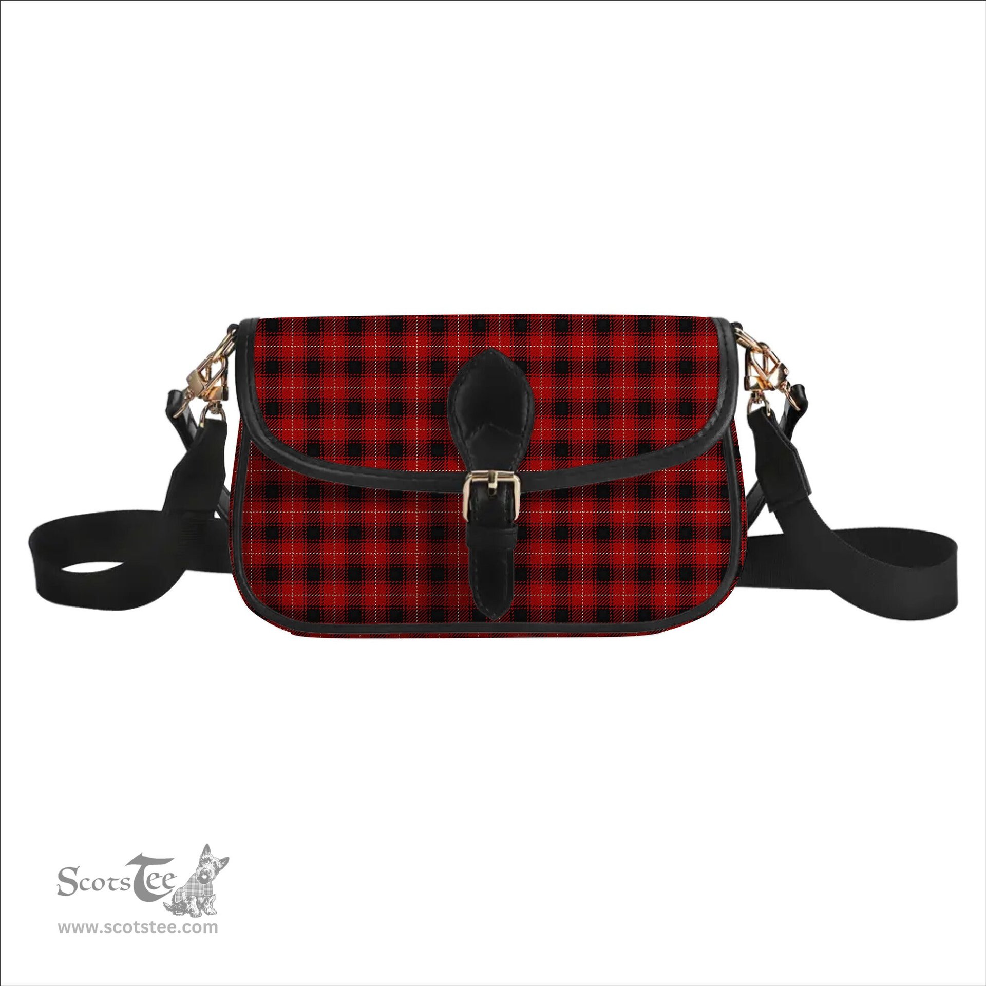 ScotsTee Shop Scottish McIver Tartan Women's Chain Crossbody Bag Square Bag