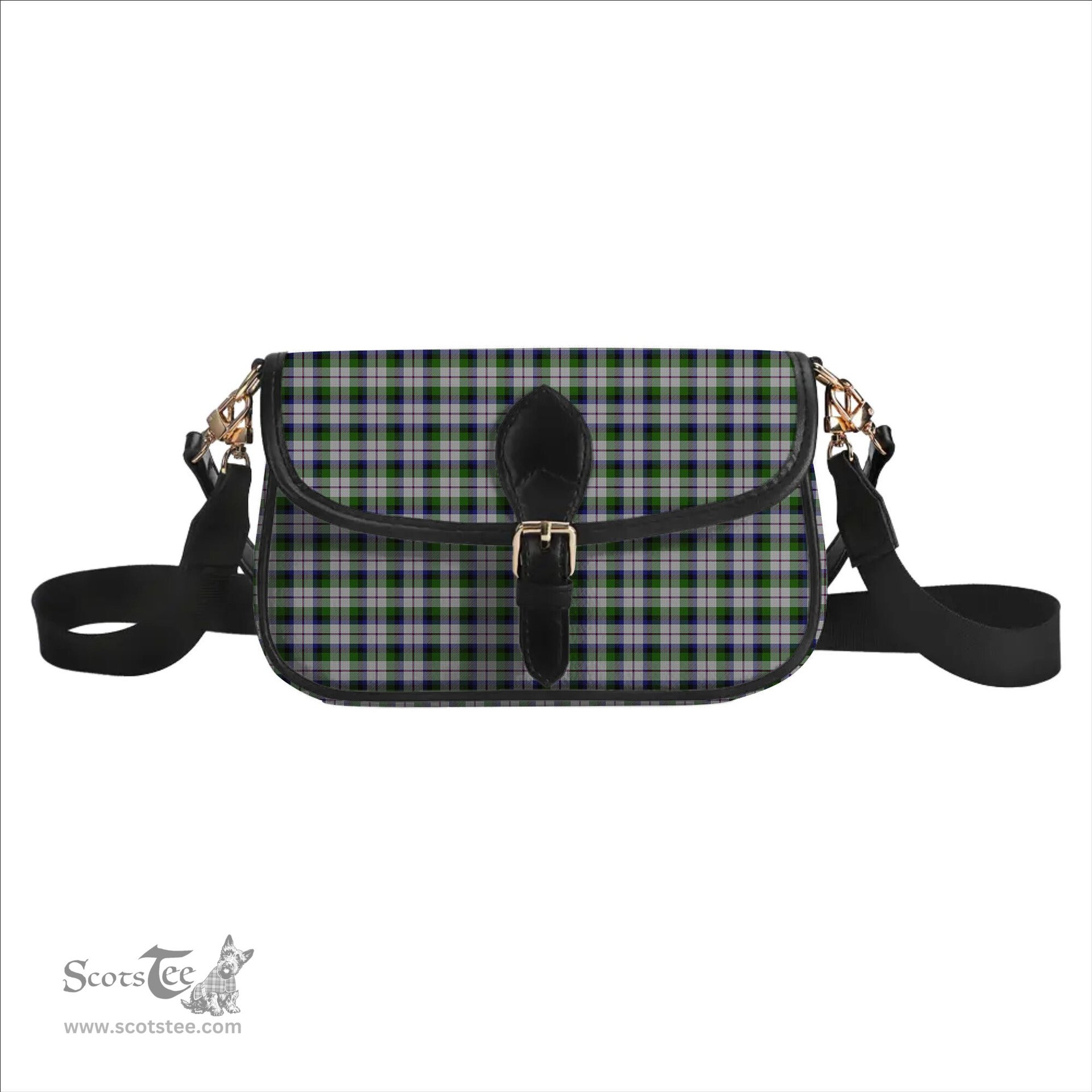 ScotsTee Shop Scottish McNachten Dress Tartan Women's Chain Crossbody Bag Square Bag