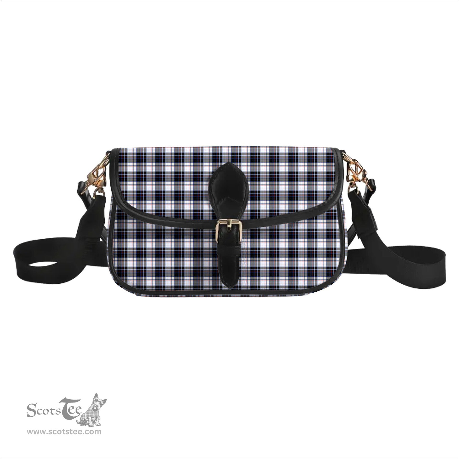 ScotsTee Shop Scottish McRae Dress Modern Tartan Women's Chain Crossbody Bag Square Bag